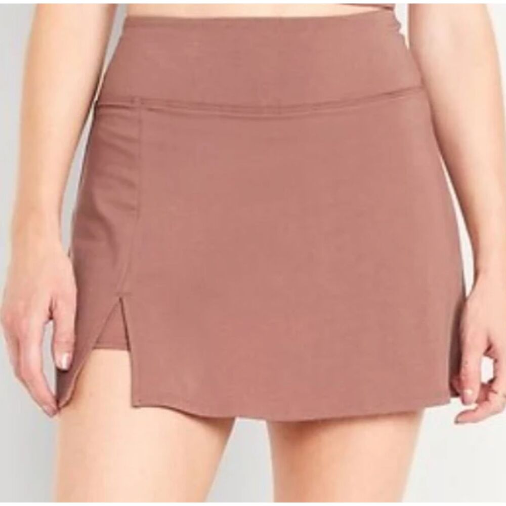 Old Navy PowerChill Skort | Brown Active Tennis Golf Skirt | Medium